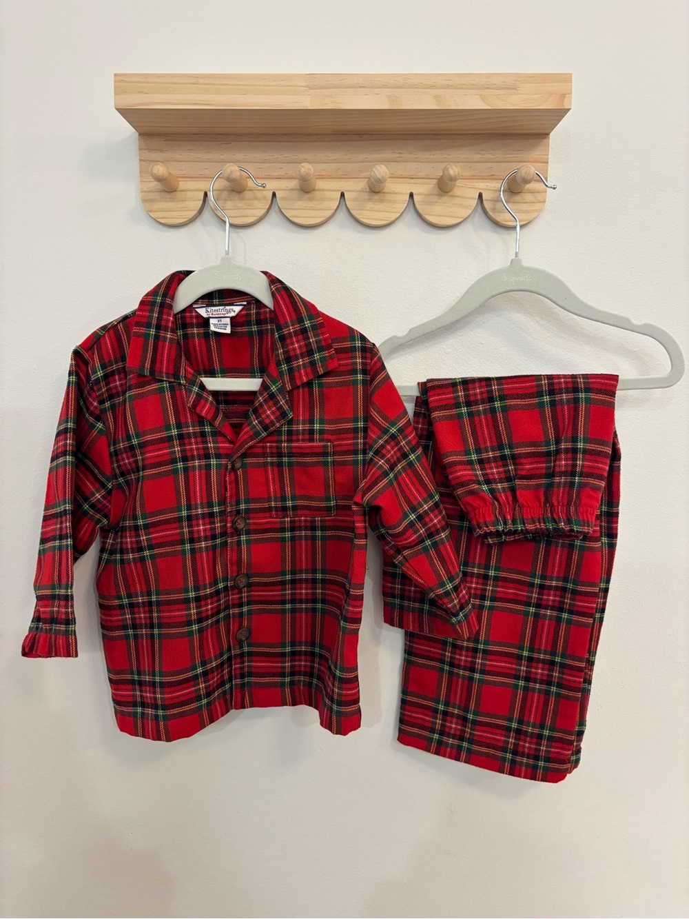 Hartstrings Red Plaid Two-Piece Pajama Set